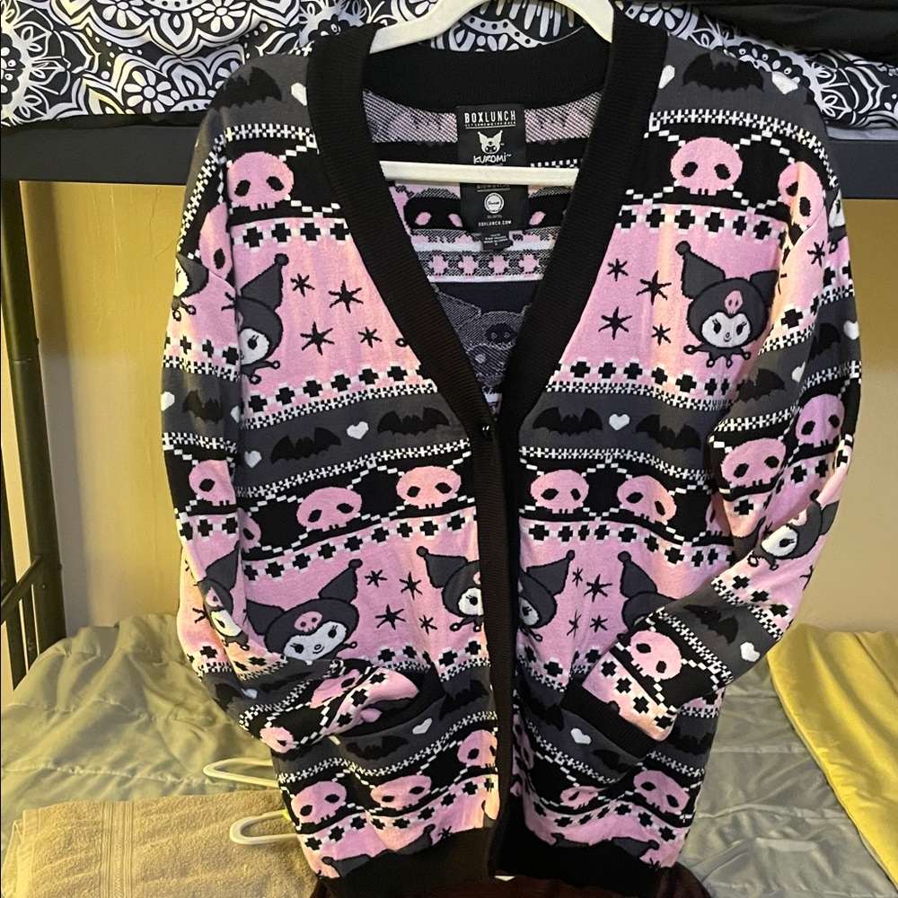 Black and Pink Character Cardigan